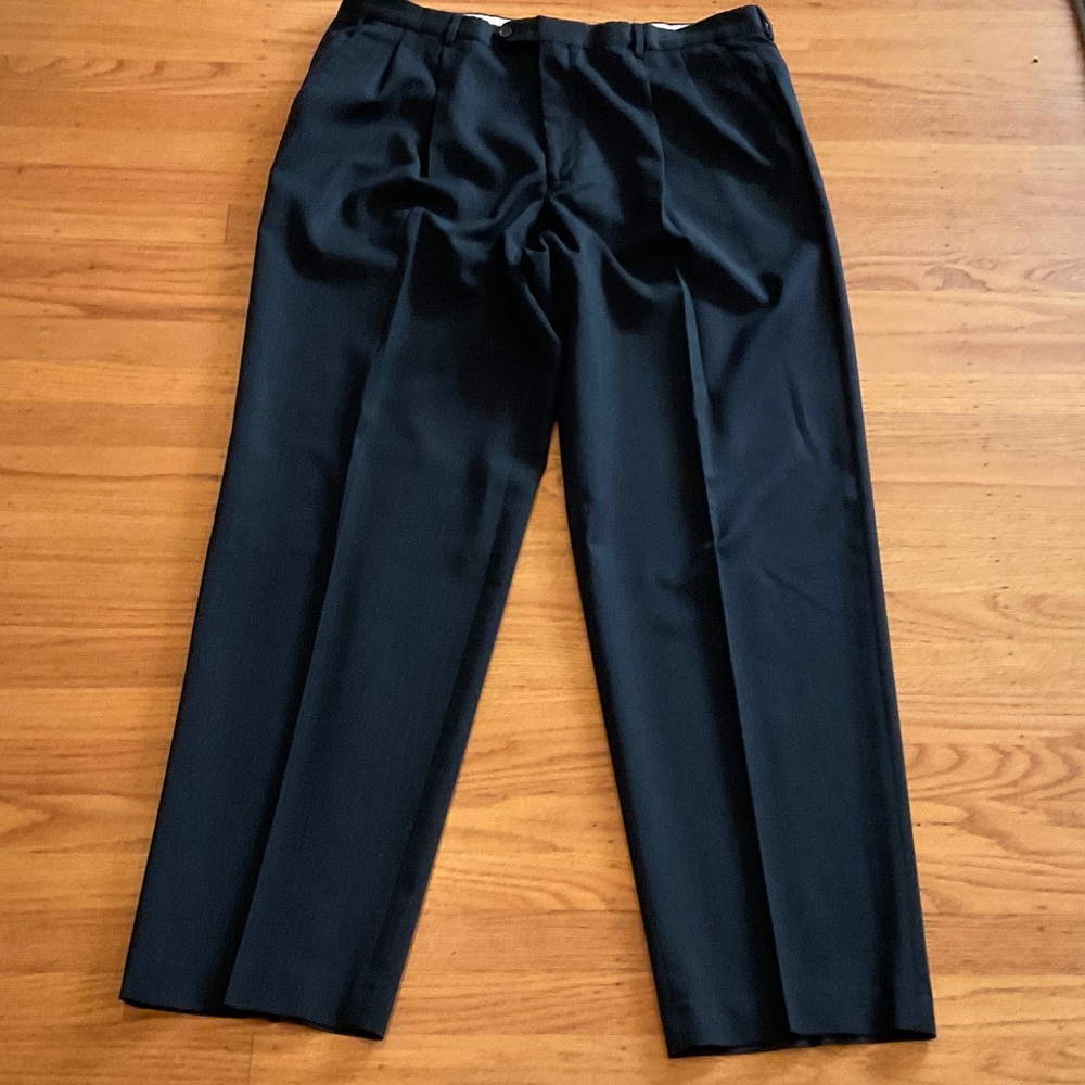 Pronto Uomo Black Men's Pleated Dress Pants, 40